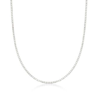 Ross-Simons 1mm 14kt White Gold Box-Chain Necklace