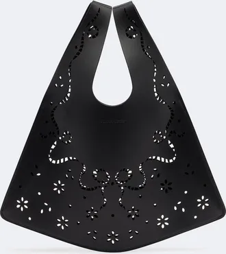 Simone Rocha Mini floral leather shopper