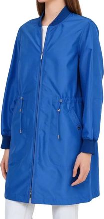 Moorer Mid Length Coat In Light Denim