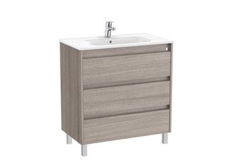 Roca Mueble 800mm Tenet 3 Cajones Con Lavabo City Oak