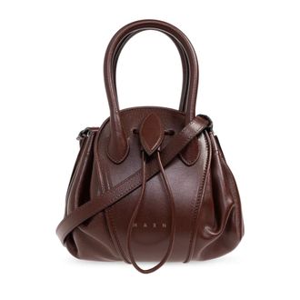 Marni Handbags, female, Red, Size: ONE SIZE Shoulder Bag With Logo