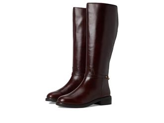 Vince Camuto Adria Ankle Link Wide Calf Knee High Riding Boot Womens Boots Rich Mahogany : 7.5 M, Leather