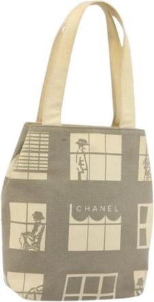 Chanel Pre-owned Vintage Tote Bag - Dames - Vintage Shopper - Beige - ONE Size - Vintage