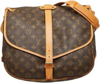 Louis Vuitton Pre-owned Cross Body Bags, female, Brown, Size: ONE SIZE Pre-owned Saumur 35 Messenger Bag