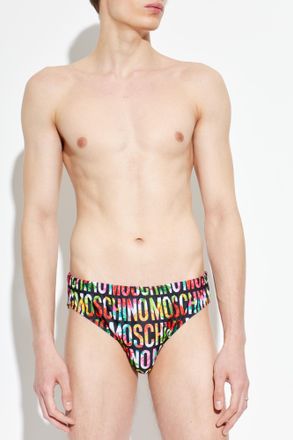 Moschino Swim Briefs, Mens, Black