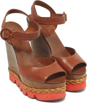 Dolce & Gabbana Sandali con zeppa - Marrone