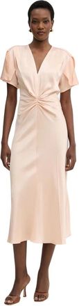 Victoria Beckham Vestido Midi Eve - Dresses - Mujer - Rosa - L