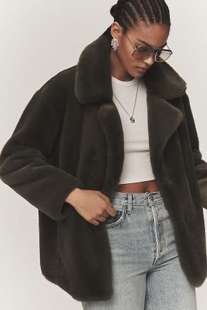 Blank NYC Faux Fur Coat Jacket