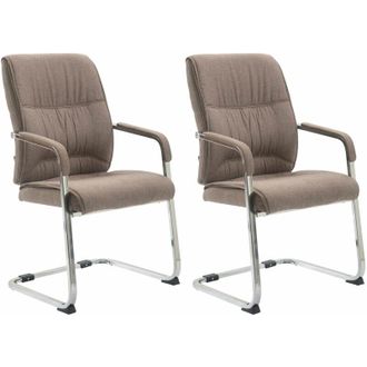 Clp Set De 2 Sillas Oscilantes Anubis Xxl En Tela Gris Topo