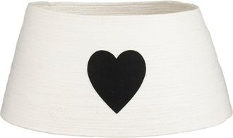 MiCa Decorations Falda de &aacute;rbol de navidad blanco h26xb50xl50cm