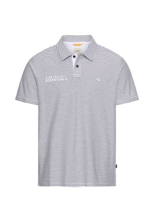 Camel Active Poloshirt CAMEL ACTIVE, Herren, Gr. 4XL, wei&szlig;, Jersey, Obermaterial: 100% Baumwolle, bestickt, gestreift, normal h&uuml;ftbedeckend, Rundhals, Shirts Polos