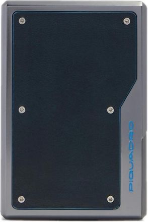 Piquadro Accessoires, unisex, Blauw, ONE Size, Leer, RFID-blokkerende Mag Safe Kaarthouder