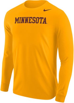 Nike Minnesota Golden Gophers Nike Mens Football Long-Sleeve T-Shirt in Yellow | M12333P397MINN-GLD