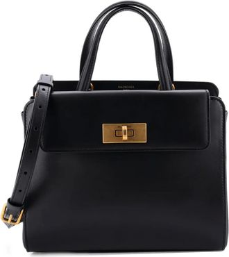 Balenciaga Money Top Handle Tote Bag Leather Small satchel - Zwart