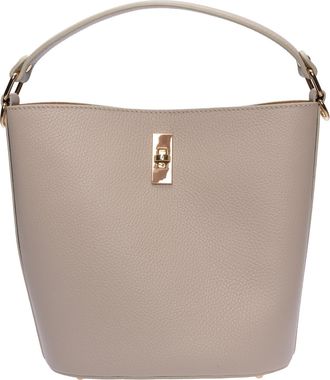 Luisa Vannini Beige Rundleer Tas