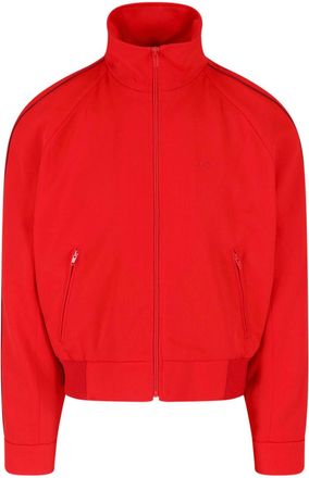 Marni Red Zip-Up High Neck Wool Jacket
