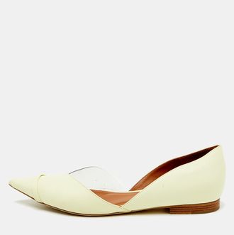 Malone Souliers Buttercup/clear Leather And Pvc Hurley Ballet Flats