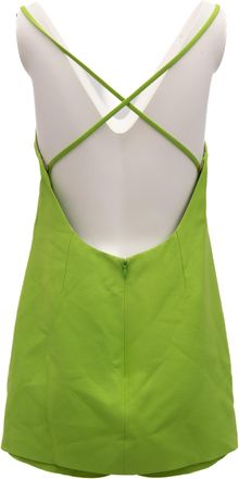 Valentino Garavani Neon Green Open Back Womens Dress
