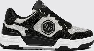 Philipp Plein Sneakers Predator V2 in pelle con cristalli e logo Hexagon
