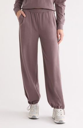 Zella Cinch Cord Hem Sweatpants in Grey Plum at Nordstrom, Size X-Large