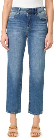 Curve Appeal Effortless 27-Inch High Rise Slim Straight Leg Jeans in Oceana at Nordstrom Rack, Size 12