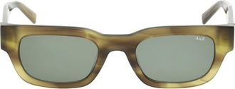 Abercrombie & Fitch 51mm Square Sunglasses in Green Horn/green at Nordstrom