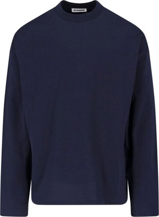 Jil Sander Black Crewneck Long-Sleeve Cotton T-Shirt