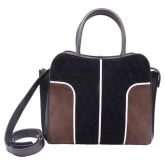 Tod's Tods Sella Satchel in Brown Velvet and Leather