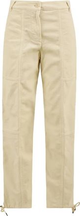 Aspesi Rechte broek - Dames - Straight fit broeken - Beige - S - Katoen - Broeken