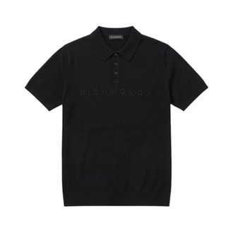 John Richmond Polo Shirts, male, Black, Size: XL Silkom Polo