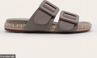 Kaanas Womens Tumbes Poolside Leather Sandals In Clay