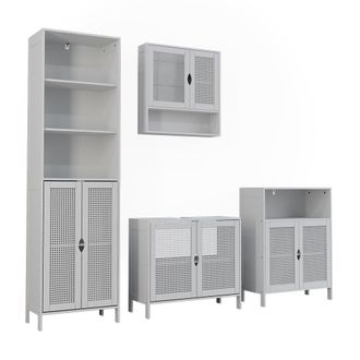 Vicco Conjunto De Muebles De Ba&ntilde;o Liora, Blanco, 4 Partes, Vicco