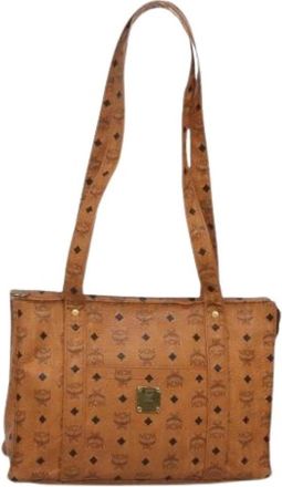MCM Pre-owned Schoudertas - Dames - Vintage Shopper - Bruin - ONE Size - Leer - Vintage