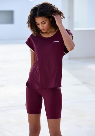 Copenhagen Funktionsshirt COPENHAGEN STUDIOS, Damen, Gr. L (44/46), weinrot, Trikot, Obermaterial: 88% Polyamid, 12% Elasthan, unifarben mit Farbeinsatz, figurum