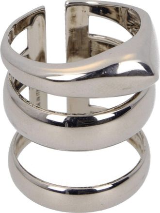 Alexander McQueen Alexander McQueen maschiles Anelli in metallo argentato