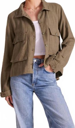 bobi Swing Jacket With Pockets In Pesto