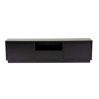 Calicosy Mueble de TV con 3 puertas L160 cm - Efecto Madera negra