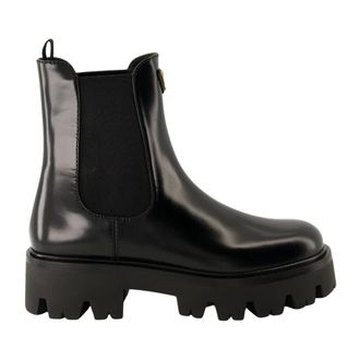 Prada Triangle-logo Chelsea Boots - female - Prada - Chelsea Boots - Black - 3 UK - Shoes
