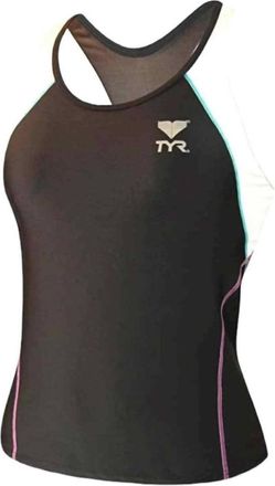 TYR Womens Triathlon Splice Tankini Tank Top In Black