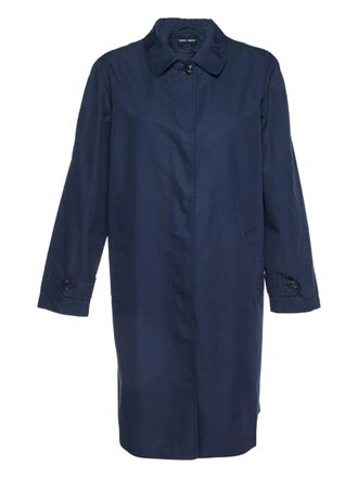 Giorgio Armani cotton-blend coat - Navy