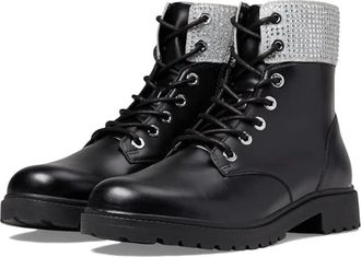 Michael Kors Alistair Boots Womens Black Leather Round Toe Combat JZZ1137