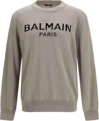 Balmain Bicolor Wool Oves Aries Mens Sweatshirt