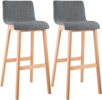 Clp Clp - Set De 2 Taburetes Hover En Tela Gris Claro