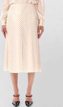 Valentino Garavani silk high-rise flared midi skirt