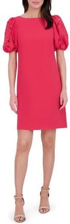 Vince Camuto Signature Puff Sleeve Crepe A-Line Dress in Pink at Nordstrom Rack, Size 12