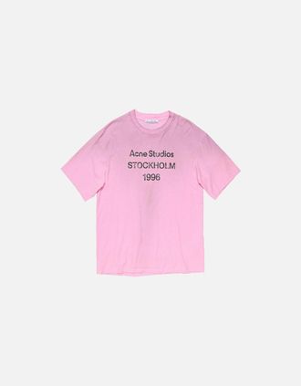 Acne Studios Mens Acne Studios Stockholm Logo T-Shirt in Pink - Size: 38