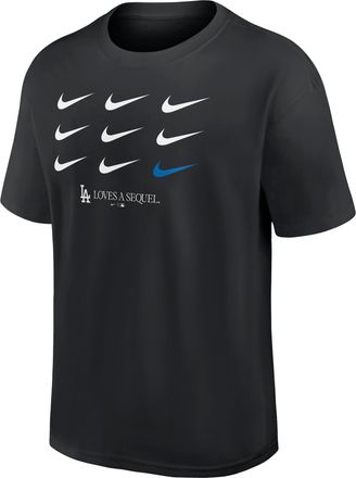 Nike Los Angeles Dodgers 2025 World Series Champions LA Loves A Sequel Nike Mens MLB T-Shirt in Black | 06I100ALDW-1S8