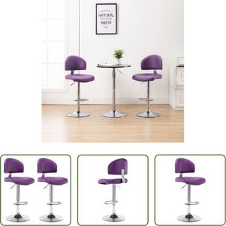 vidaXL Sgabello girevole - Sgabelli da Bar 2 pz Viola in Similpelle