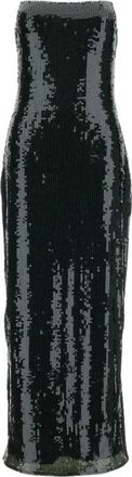 Rotate Sequins Maxi Slip Dress - Dames - Feestkleedjes - Groen - L - Polyester - Kleedjes