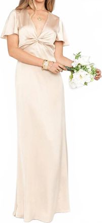 Show me your Mumu Luxesatin Rome Twist Gown In Silver